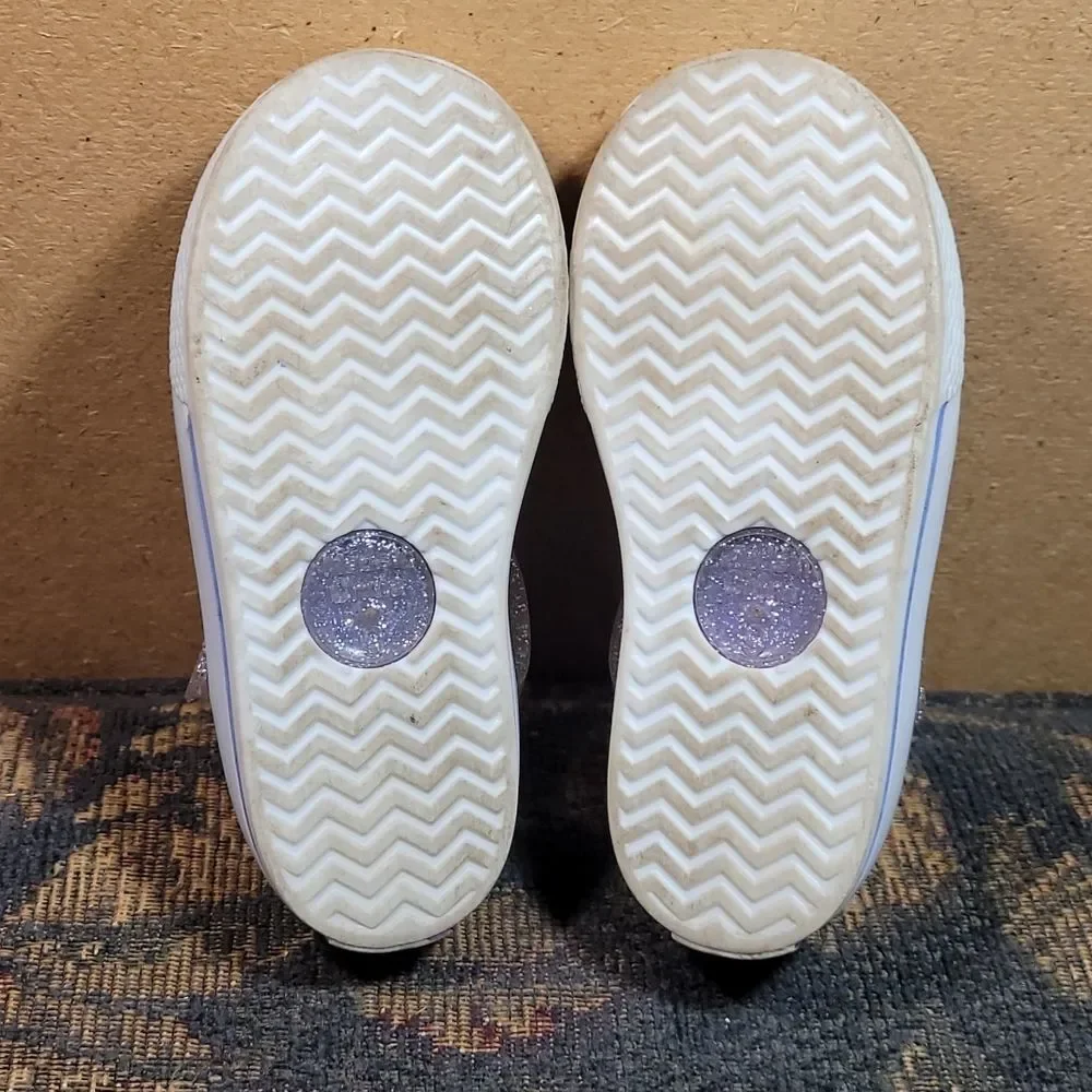 Wonder Nation Girls Purple Glitter Jelly Sandals  Size 9